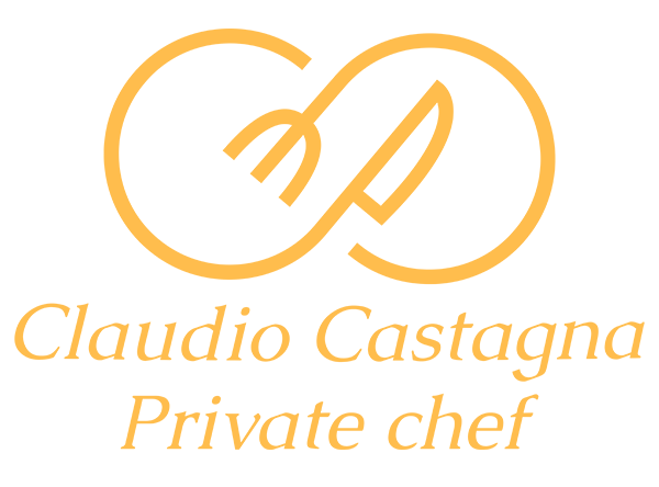 Logotipo transparente con texto de Claudio Castagna Private Chef